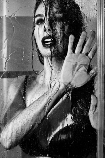 In the shower